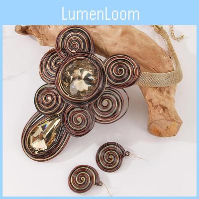 Exaggerated Design Jewelry Set Water Drop Crystal With Star And Cloud Patterns For Summer