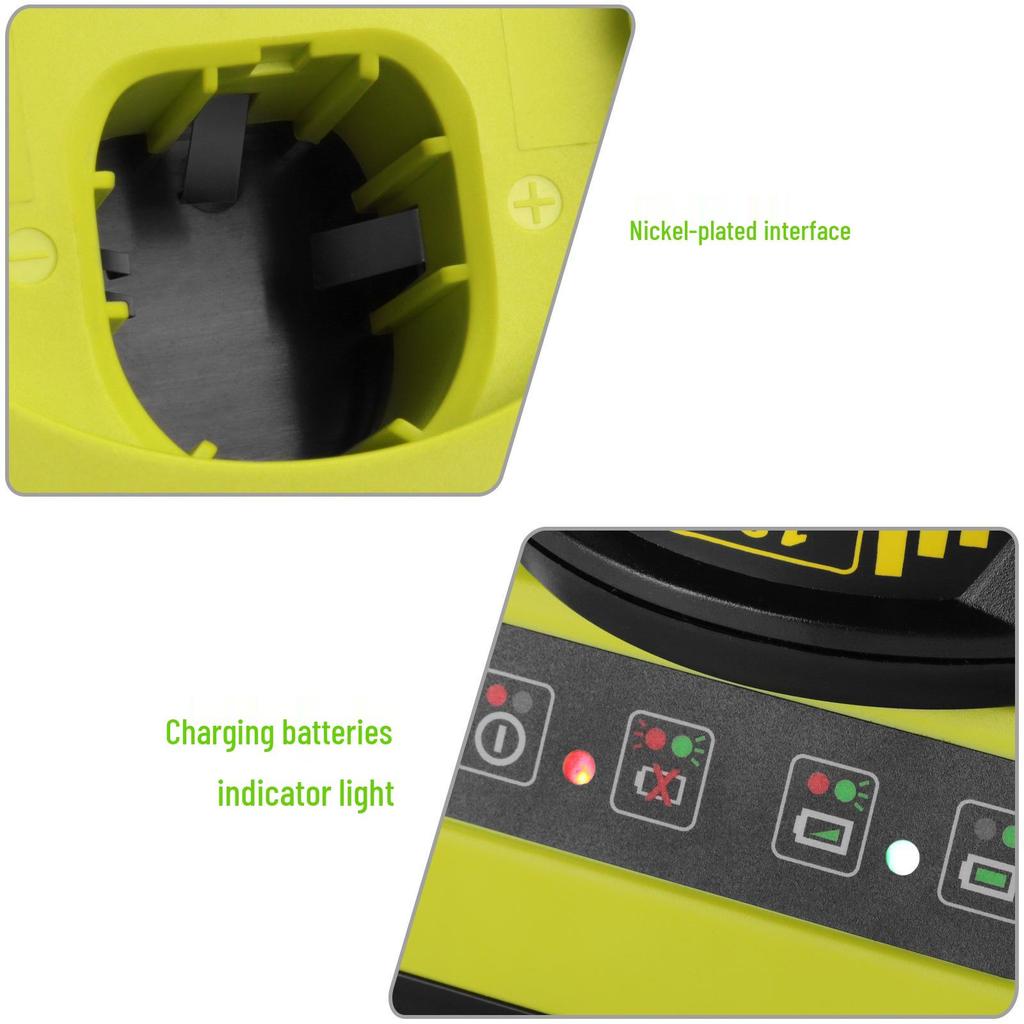 Compatible Charger for RYOBI 12V-18V Ni-Cd/Ni-MH/Lithium Batteries (Model P117)