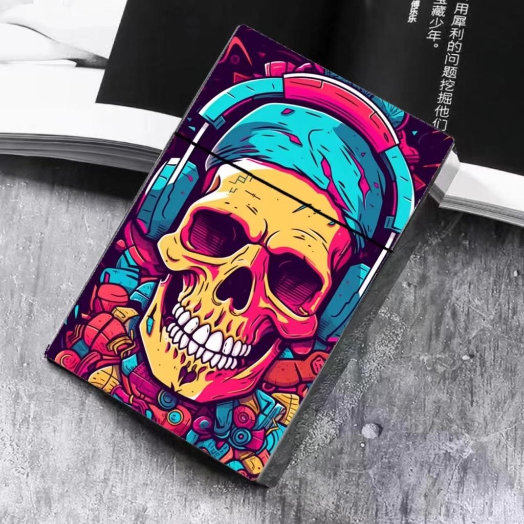 Scary Style For 8mm Plastic Cigarette Box 20Pcs Big capacity Ghost Skull Cigarette case Halloween Decoration Smoking Tools