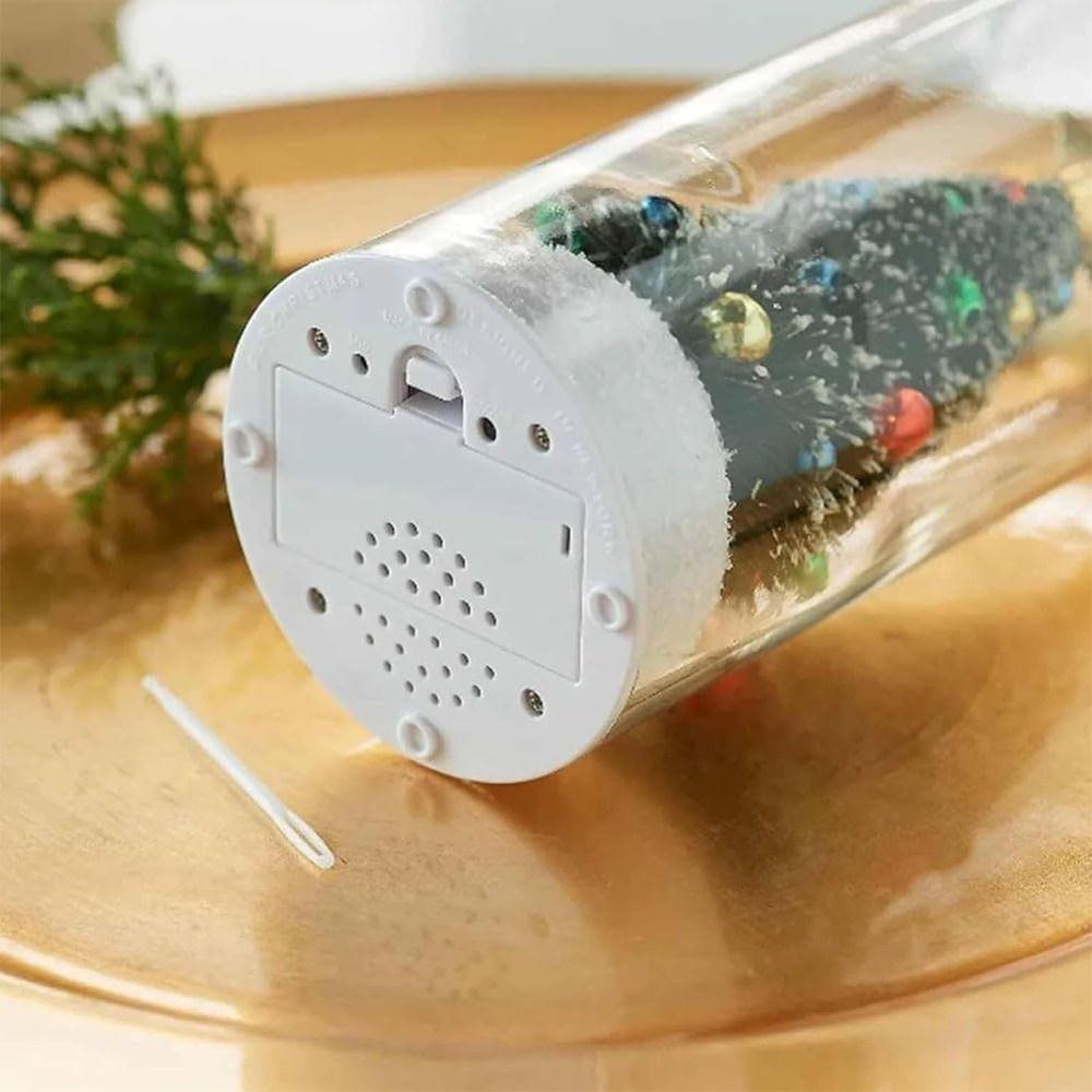 Recordable Christmas Tree Message Bottle Christmas Tree Ornaments Christmas Props Snowy Scene in Nostalgic Bottle