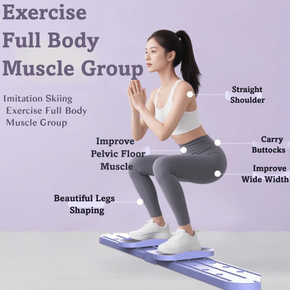 with Timer Ski Machine Beautify Leg Shape Hip Leg Trainer Muscle Training Device Home Fitness
