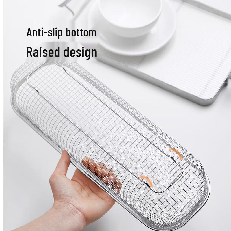 Cooker King 304 Stainless Steel Chopstick & Utensil Holder with Drain