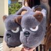 Cartoon Puppy Fluffy Cotton Slippers - Cozy, Anti-slip, for Couples - Autumn/Winter