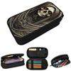 Santa Muerte Saint Death Goth Mexican Muertos Skull Pencil Case for Gifts Pen Box Pencil Bag Stationery Supplies Pen Holder Bag
