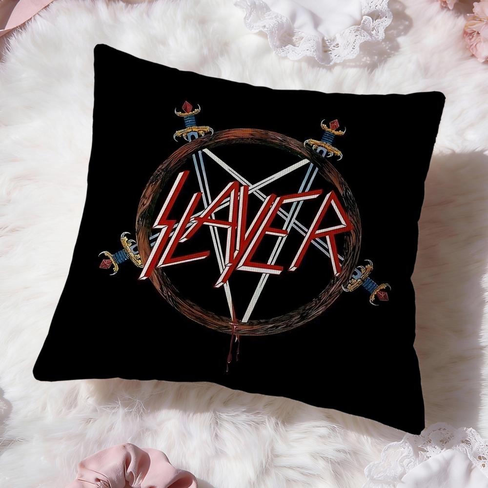 Heavy Metal Band S-Slayer Kuddfodral Premium Komfort Vändbart Kuddfodral - Två i Ett Design för Alla Rum & Bilinteriör