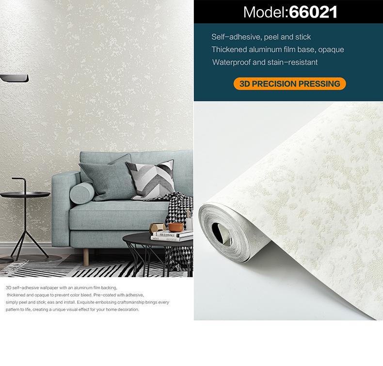 Thick Self-Adhesive Embossed Waterproof Wallpaper for Home Decoration