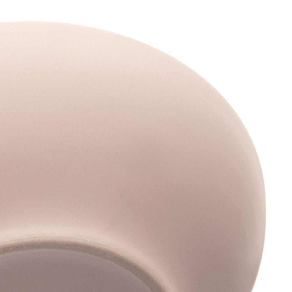 Deep ceramic dinner plate, pink GLAZE, 21 cm