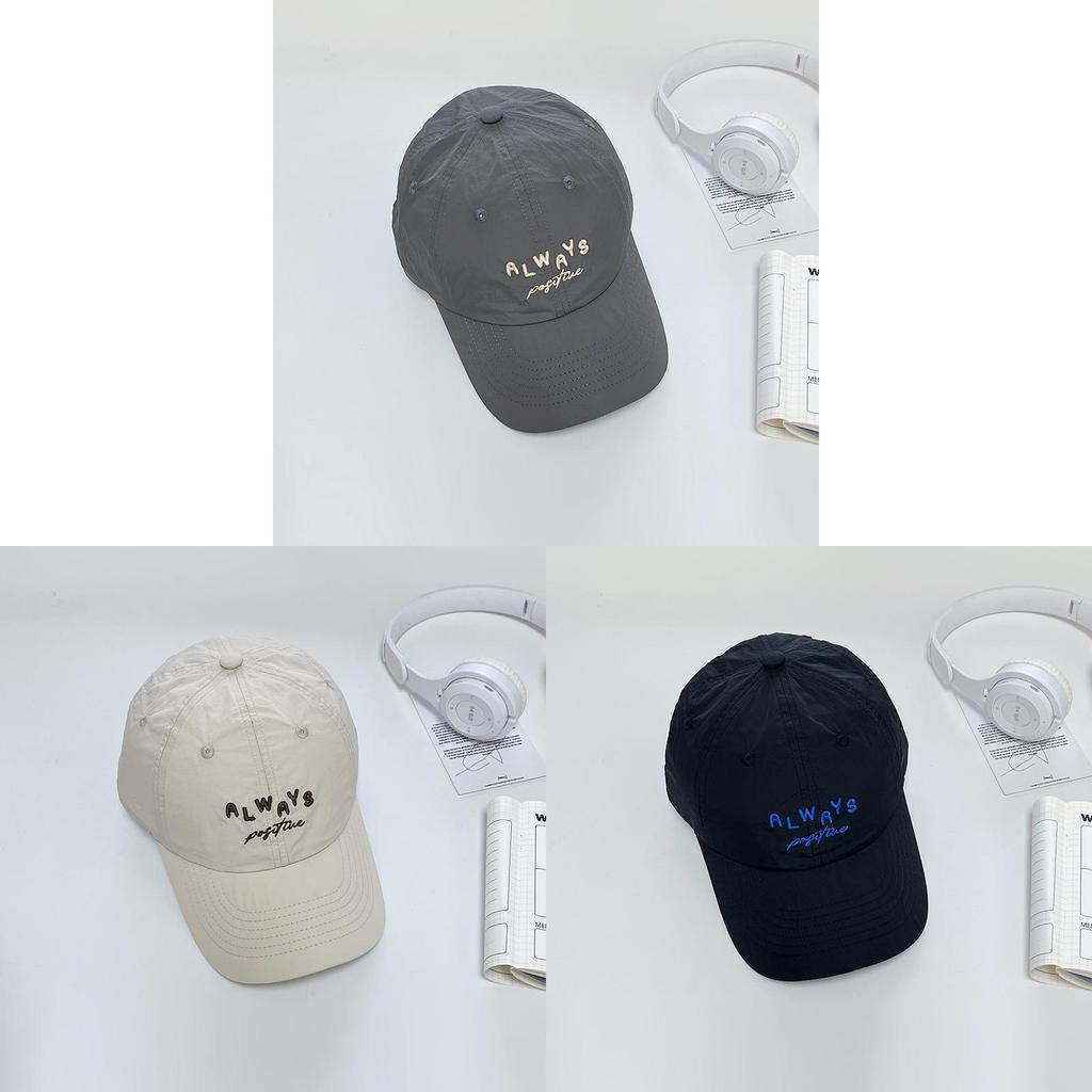 Korean Style Embroidered Letter Baseball Cap With Breathable Waterproof Sun Protection For Casual Wear