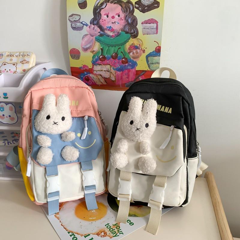 New Kindergarten Backpack Rabbit Cartoon Change Bag 3-10 Years Old Casual Cross-border Small