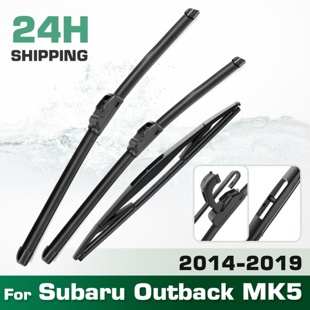 For Subaru Outback MK5 2014-2019 2015 2016 2017 Wiper Front & Rear Wiper Blades Windshield Windscreen Window Brushes 26"+17"+14