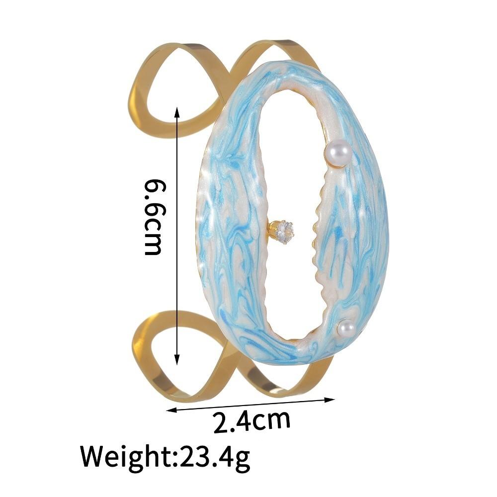 Golden Ocean Style Bracelet Waterproof Exaggerated Enamel Conch Bracelet Various Starfish Shell Turtle Shell Bracelet