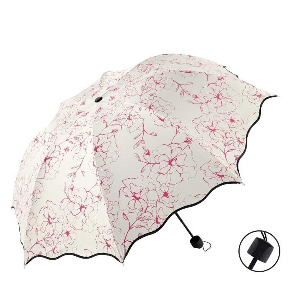 Flower Shaped Design Dual-use Folding Umbrella Lightweight anti-UV Protection Brolly  Travel