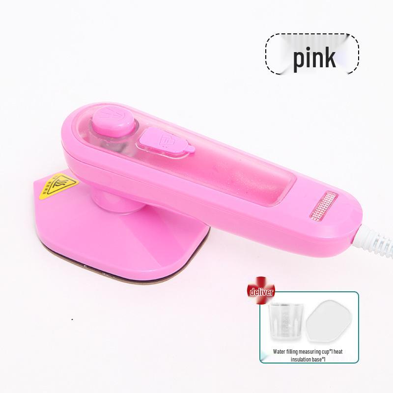 

Portable Mini Handheld Steam Iron for Clothes Round Plug (EU) яскраво-рожевий колір