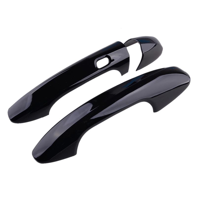 5Pcs Car Exterior Black Door Handle Cover Trim Frame Fit For Mercedes Benz C E GLC Class W205 X253 W213 2016 2017 2018 2019 LHD