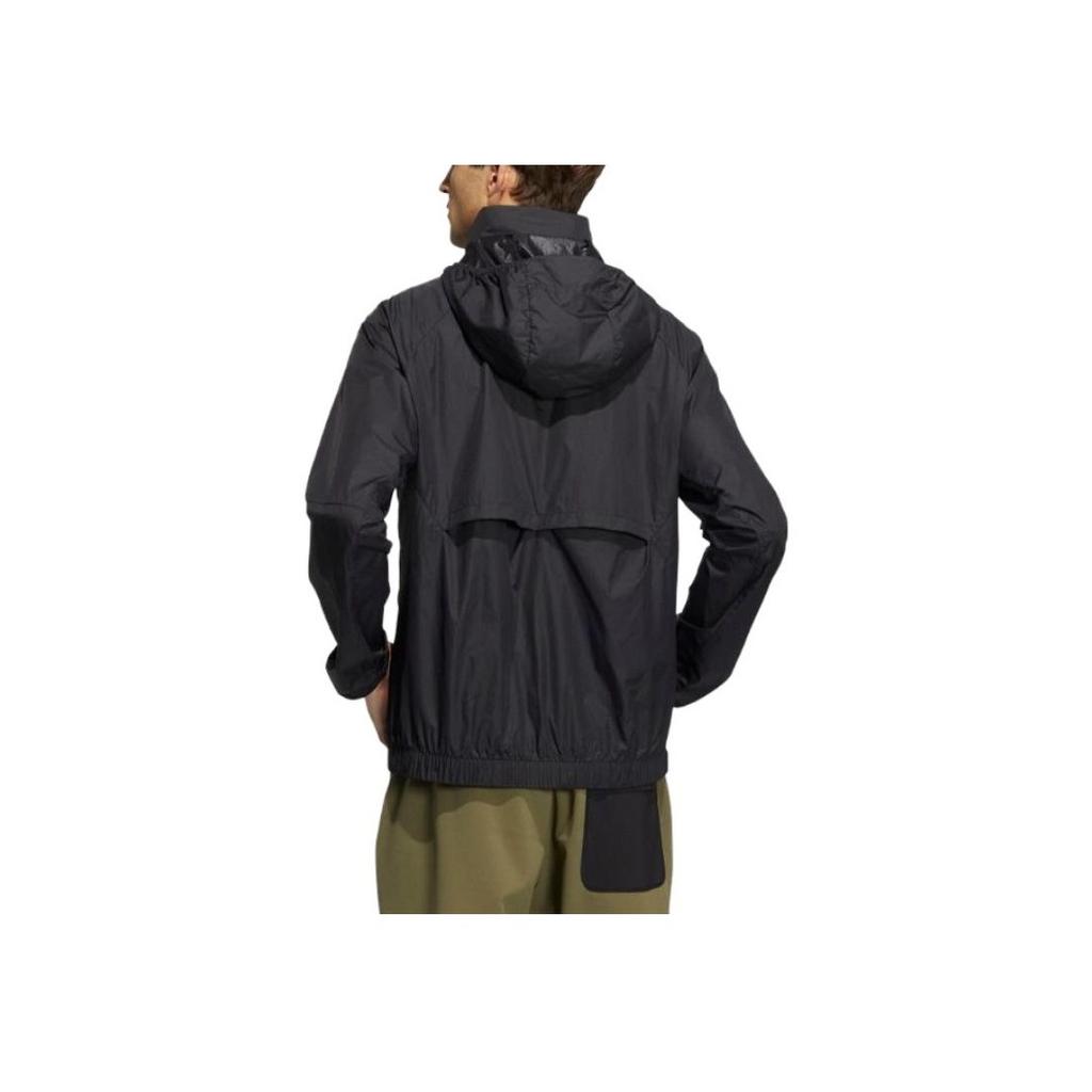 Adidas Outdoor Hooded Long Sleeve Sun Protection Jacket Men jackets Black HN4535