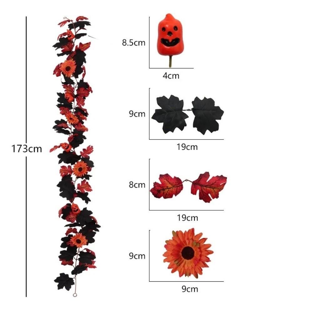 Silk Halloween Leaf Vines Realistic Artificial Hanging Vine Garland  Table Decoration