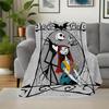 1pc, Jack Skellington and Sally Blanket Seasonal Home Decorative Throw for All Seasons, Living Room, Travel, Camping, Car Blankets