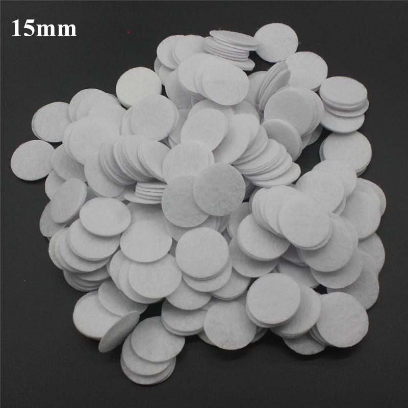 500pcs 8/10/15/20mm White Black Round Non Woven Felt Circle Pads for DIY Baby Girls Flower Backing Hair Accessories