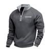 American Mens Fleece Hoodie With Zipper Stand Collar For Casual Winter Wear