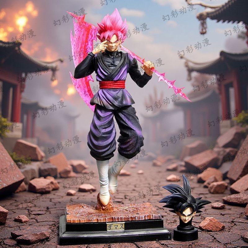 37Cm Dragon Ball Super Saiyan Ros Goku Standing Figure Anime Model Statue Collection Desktop Decoration Ornament Toy Gift