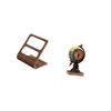 TV Remote Organizer Desktop Storage Box with Globe Figurine Modern Statue Table Clock Collectible
