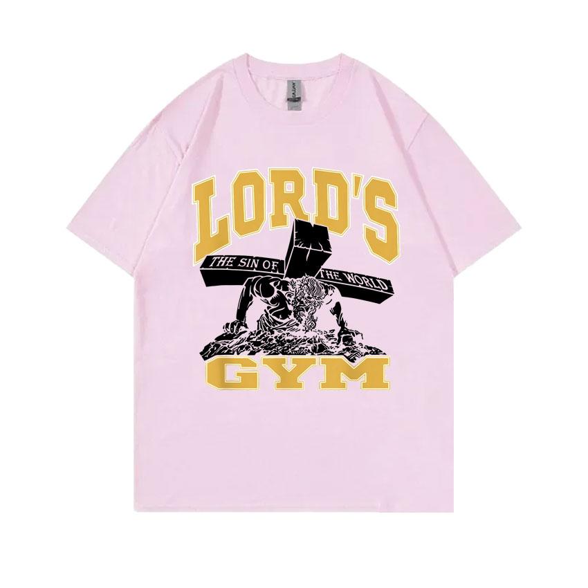 Jesus Christ God Lords Gym The Sin of The World Tshirt Unisex Women Pump Fitness Funny Meme T Shirts Unisex Soft Cotton Short Sleeve