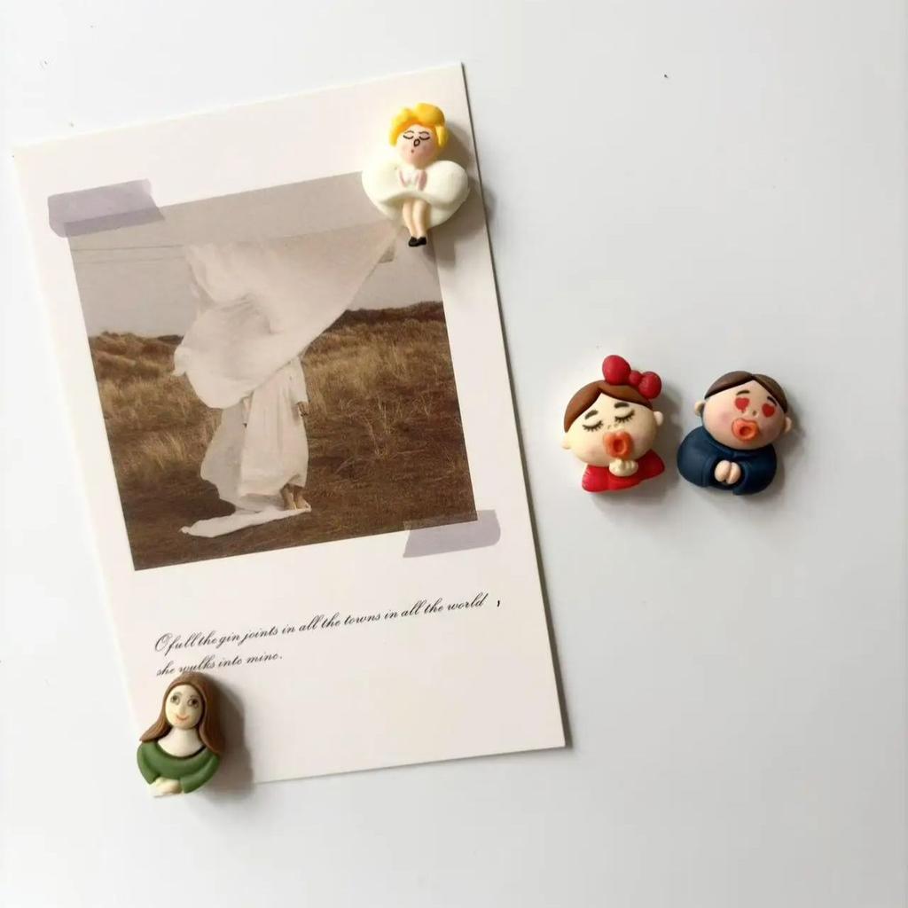 5Pcs Cartoon lustige Charaktere kreative Kühlschrank Aufkleber süße Onkel Magnet Home Dekoration