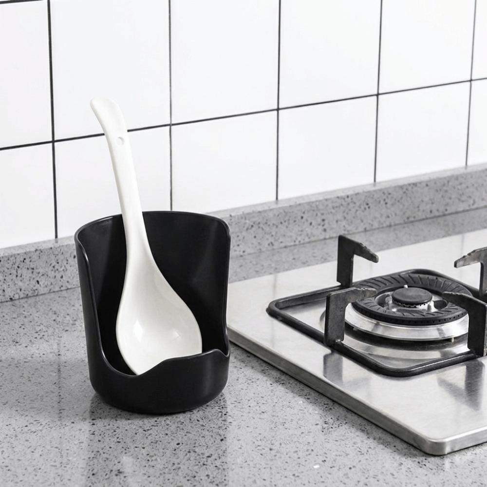 Heat-Resistant Spoon Holder Plastic Pot Lid Storage Rack Practical Spatula Holder Dinning Table