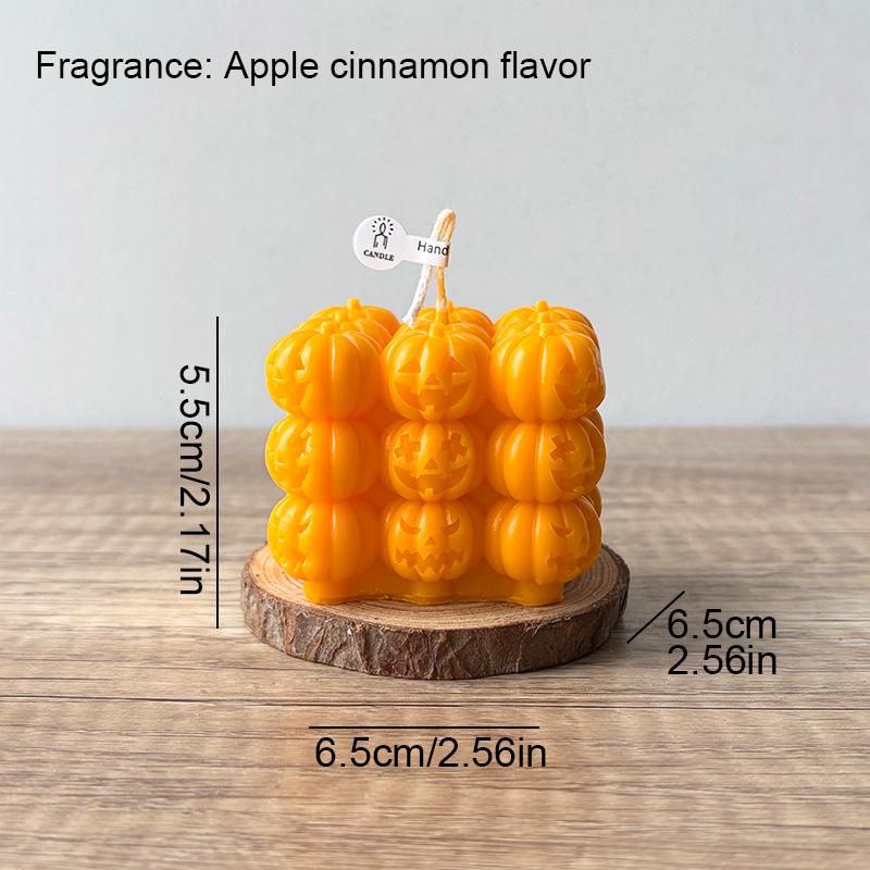 

1 шт. Жуткая соевая свеча Праздничный ароматерапевтический декор Украшение для праздничной вечеринки Уникальный сувенир на Хэллоуин A оранжевый