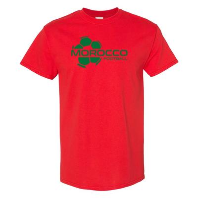 Marokko Fußball Strike - Fußball Sport Kurzarm T-Shirt - Rot