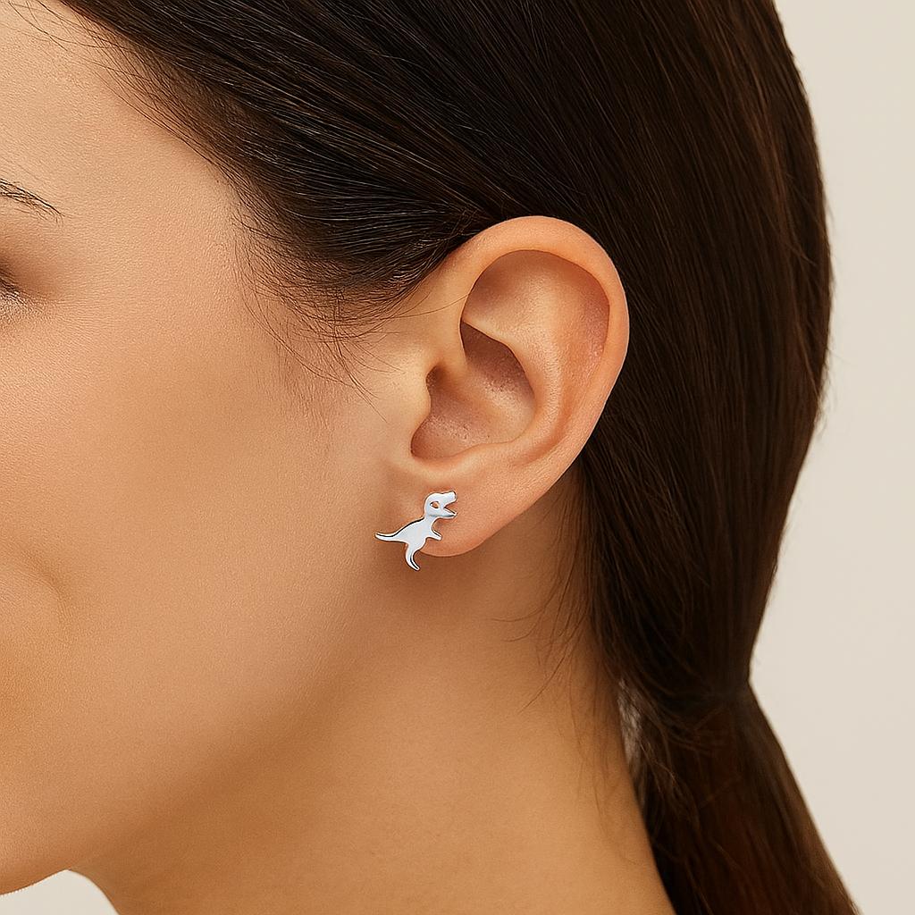Dinosaurier Ohrstecker - 925er Sterlingsilber