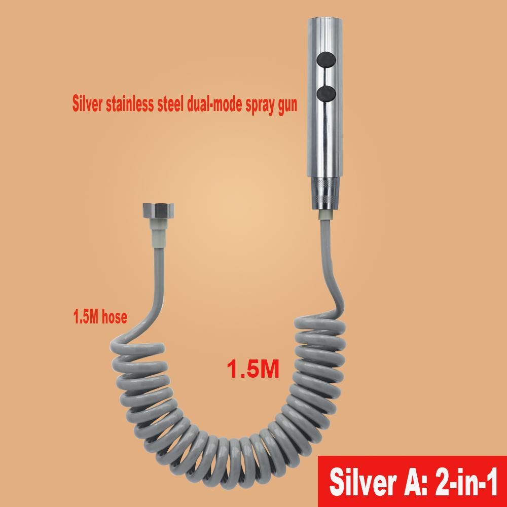 Hand-Bidet-Sprühset mit Dual-Modus, Edelstahl-Spritzpistole, Dusche, Hand-WC-Bidet, Wasserhahn, Sprühdusche, selbstreinigend