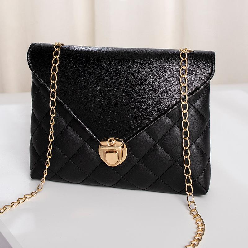 Embroidered Rhombus Chain Small Square Bag New Versatile Simple Mobile Phone Change Women's Bag