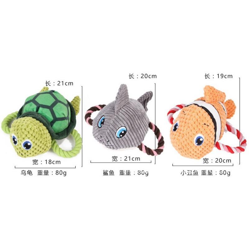 Pet Toys Grind Teeth and Bite-resistant Plush Toys Are Shipped, Cats and Dogs Can Play with Sounding Cotton Rope Series