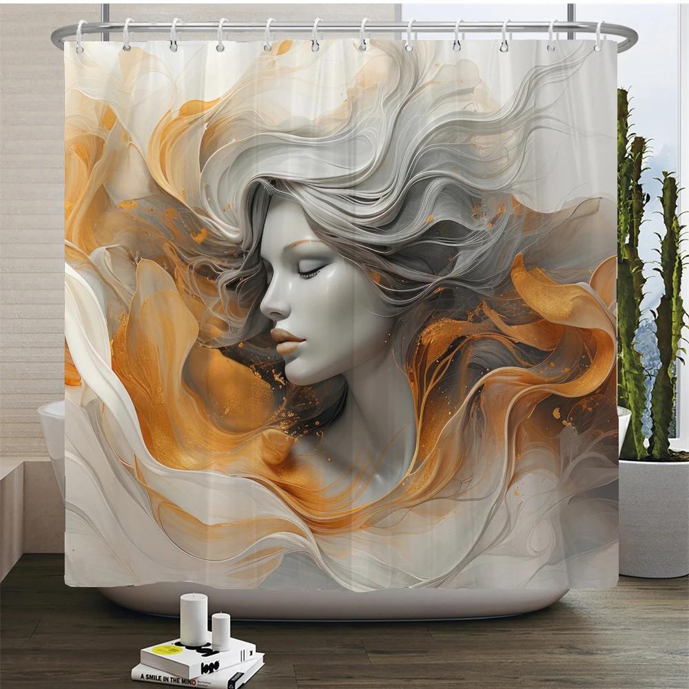 Fashion High Heels Perfume Shower Curtain Printed Polyester Fabric Sexy Woman Bathroom Curtains Washable Cortinas Home Decor