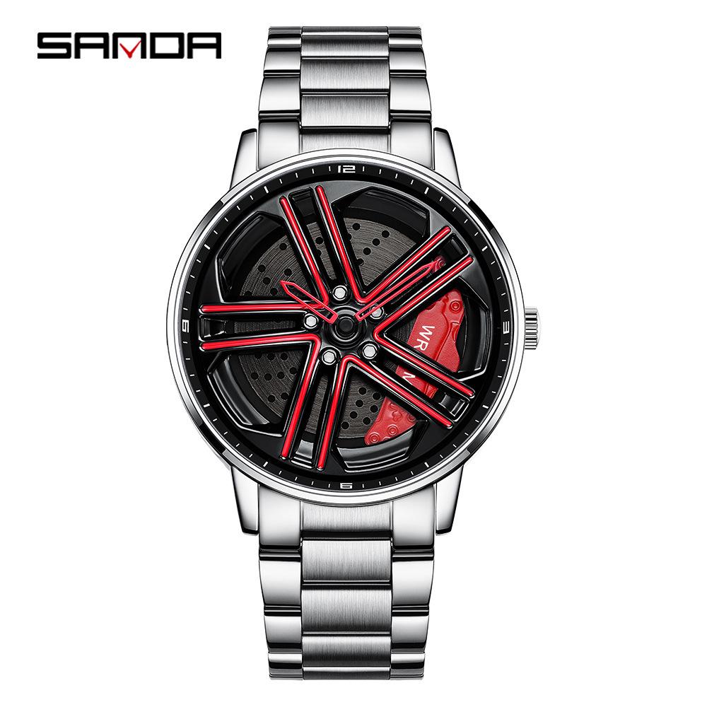 Sanda Meilleure Vente 1088 Montre pour Adolescent: Personnalisé, Cadran Rotatif 3D, Tendance, Quartz Étanche.
