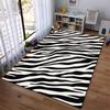 Modern Black and White Zebra Print Area Rug for Living Room Decor Suitable for use as an anti-slip for living room bedroom sofas
