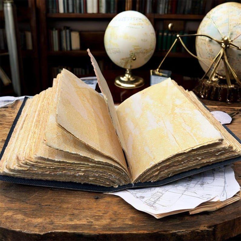 Raven Leather Journal with Antique Lock | Gothic Vintage Notebook | Handmade Writing Diary