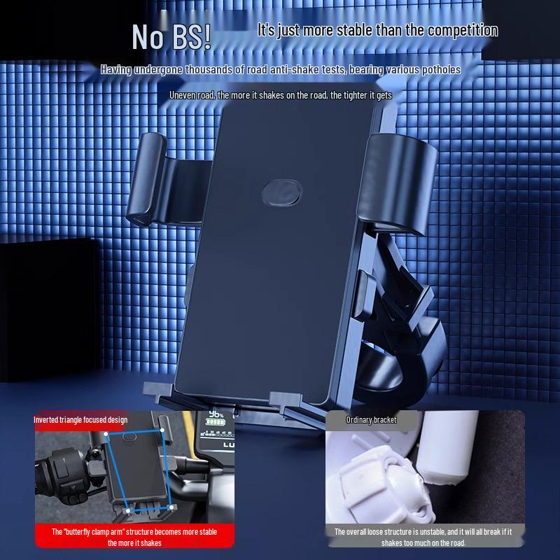 Stoßfeste & Regenfeste Fahrrad- und Motorrad-Handyhalterung mit kleinem Schirm zur Navigation