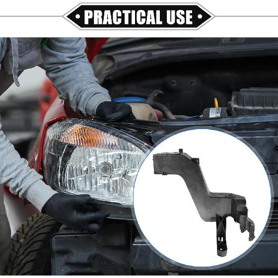 Headlight Bracket Compatible for Infiniti G37 2009-2013, Durable Plastic Black Left Headlamp Bracket