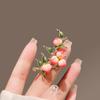 Spilla Fiore di Pesco: Elegante Spilla da Donna Ramo di Pesco Miele Corsage alla Moda Accessorio