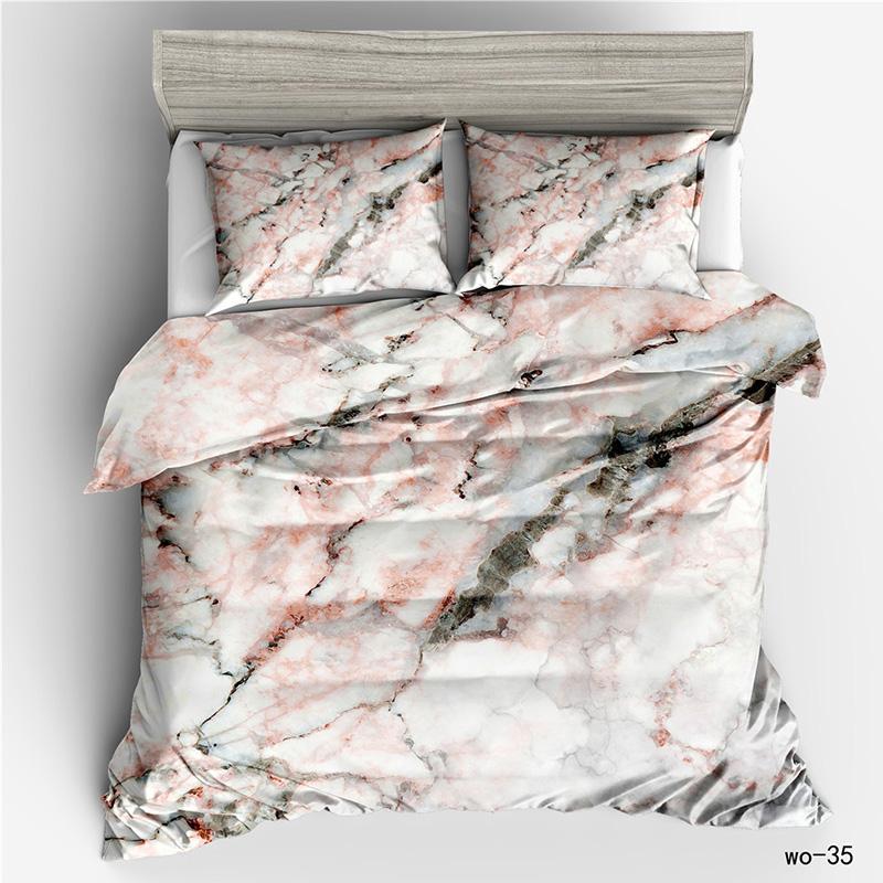

RunGrape Постельное белье с принтом мрамора Пододеяльник Комплект постельного белья Двуспальный Полуторный Квин Королевский размер 240x220 Скандинавское покрывало 150 Евро Постельное белье EU Single 135x200 cm