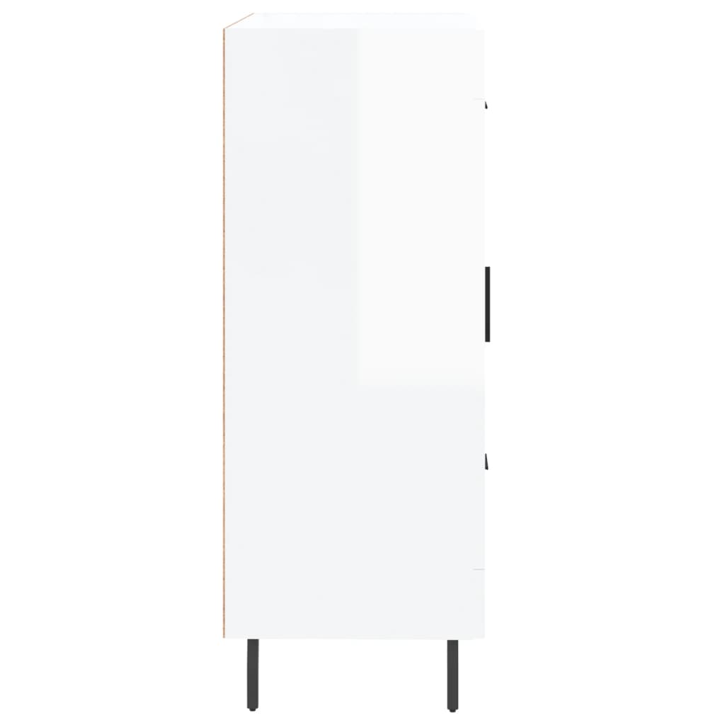 Sideboard High Gloss White 69.5 x 34 x 90 cm Engineered Wood
