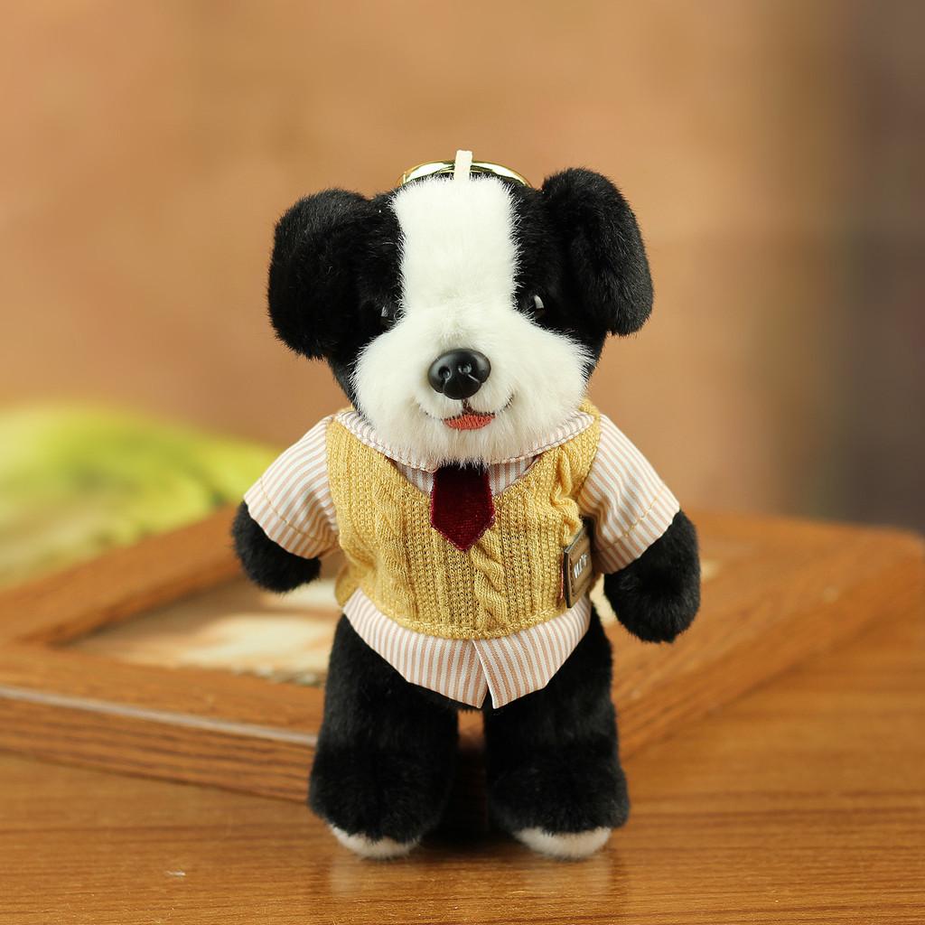 Dog Plush Keychain With Movable Joints And Soft Polyester Material For Gift And Decoration