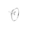 Design Sense Zircon Aircraft Ring Light Luxury Niche Simple Fun Adjustable Bead Set Diamond Index Finger Ring