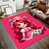 1pc Strawberry Princess6 Design Printed Area Rug Carpet for Bedroom Living Room Home Decor Rugs Mat Non Slip Mat Rug for Bedside