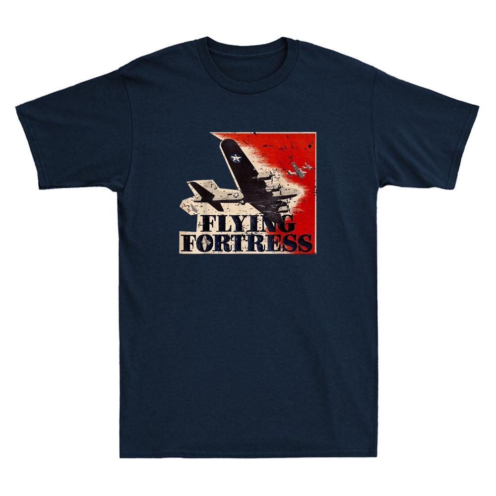 WWII B-17 USA B17 Flying Fortress Funny Fighter Plane Meme Vintage Men s T-Shirt XXXL