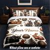 Other Similar Designs Theme Custom Text Or Name 3Pcs Bedding Set,1 Flat Sheet & 2 Pillowcases Personalized Home Bedding