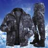 2 Pcs/Set Outdoor Suit Snap-fastener Cuff Windproof Long Pants Multi Pockets Camouflage Climbing Suit for Adult