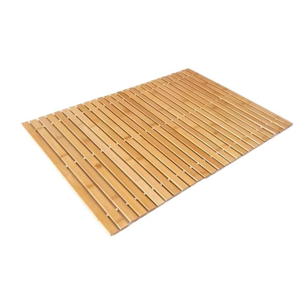 

Anti-slip Fold Floor Shower Bath Mat 40x60cm Bath Shower Pad Natural Bamboo Bath Mat Kids жовтий